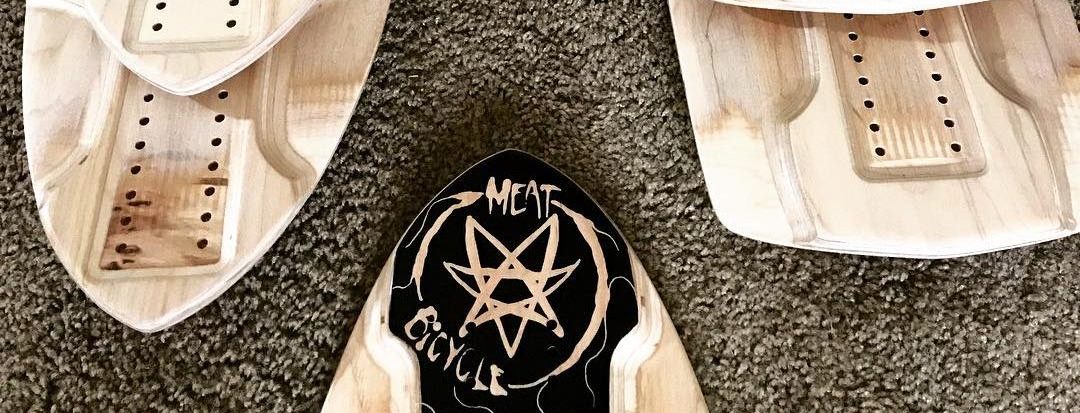 Meat Bicycle Skate Co Pork Soda & Coral Fang Unfinished