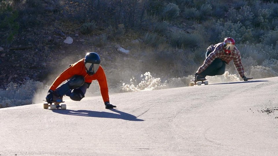 Photo of Irvine and Tanner on Descent in the steeps