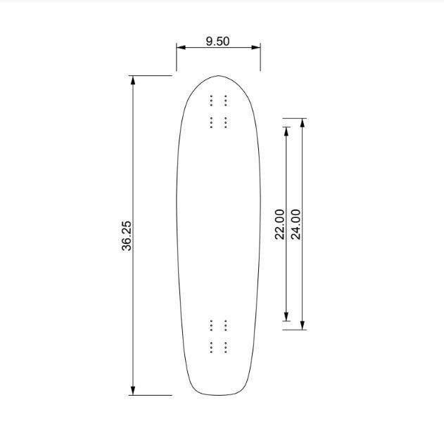 Photo of Rayne-Skyline-Longboard-Envy-Dimensions